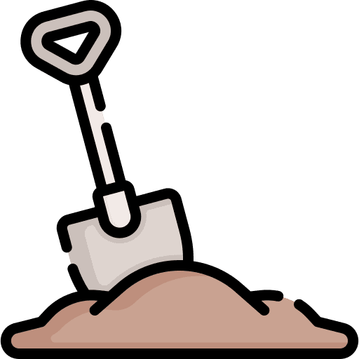 Shovel equipment construction tool farming and gardening icon