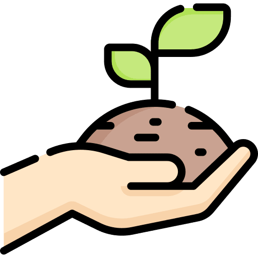 Sprout environment protection agriculture hand icon