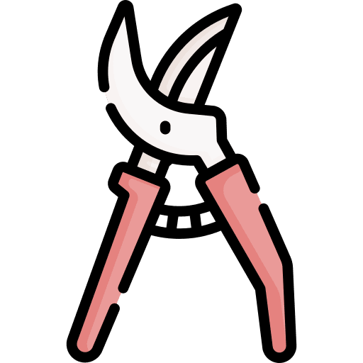 Pruners secateurs pruning shears gardening tools icon