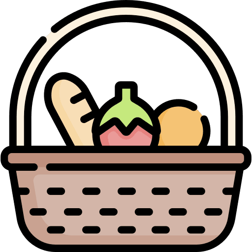 Basket commerce and shopping basket farming and gardening icon Basket commerce and shopping basket farming and gardening icon