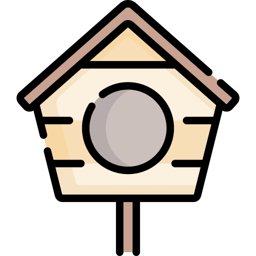 Bird house garden farming and gardening wooden icon Bird house garden farming and gardening wooden icon