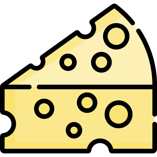 Cheese slice farming and gardening fattening icon Cheese slice farming and gardening fattening icon