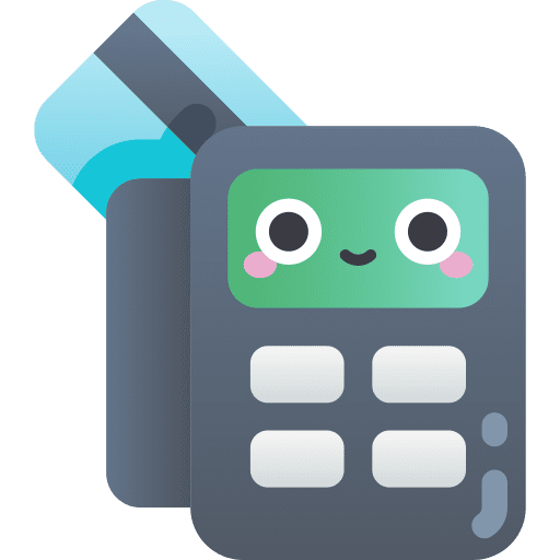 Pos terminal electronics dataphone payment terminal icon