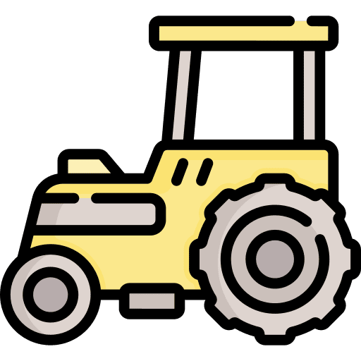 Tractor tractor farming and gardening vehicle icon Tractor tractor farming and gardening vehicle icon