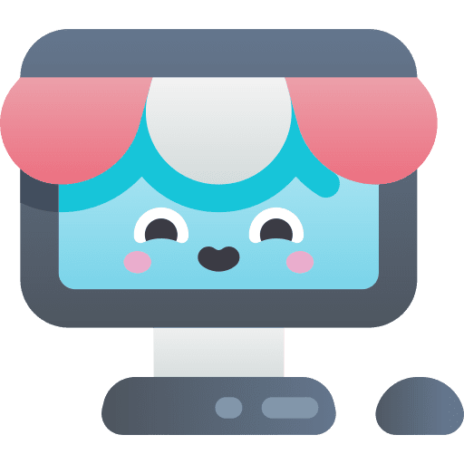 Computer monitor online shop electronics icon Computer monitor online shop electronics icon