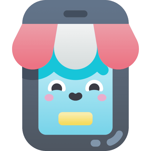 Online shopping market application technology icon Online shopping market application technology icon
