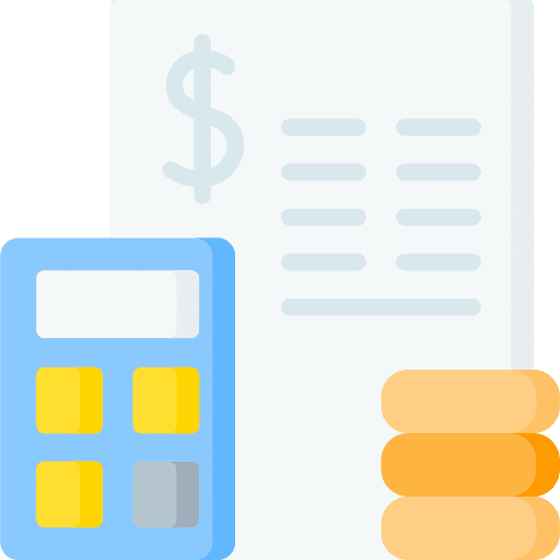 Budget report business and finance calculator icon Budget report business and finance calculator icon
