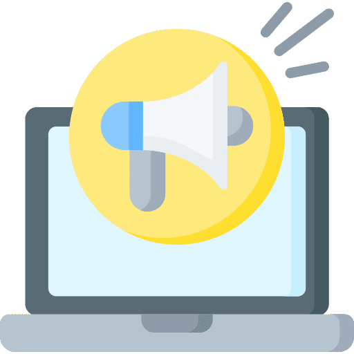 Marketing online marketing laptop marketing icon