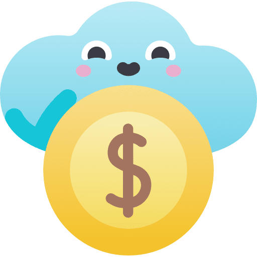 Money business and finance cloud dollar icon Money business and finance cloud dollar icon