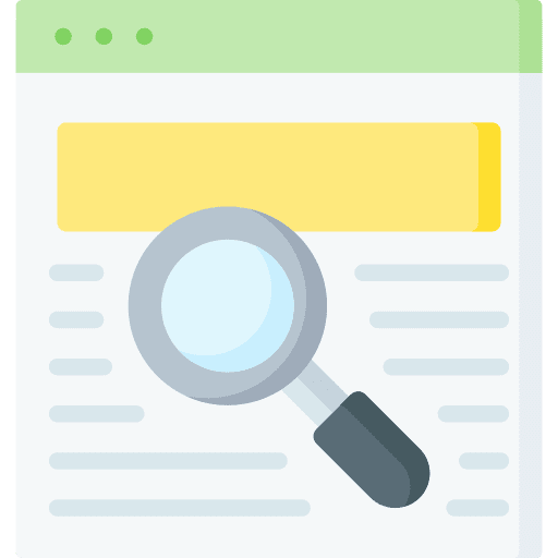 Research document research loupe icon