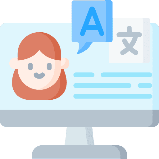 Translator screen translator technology icon Translator screen translator technology icon