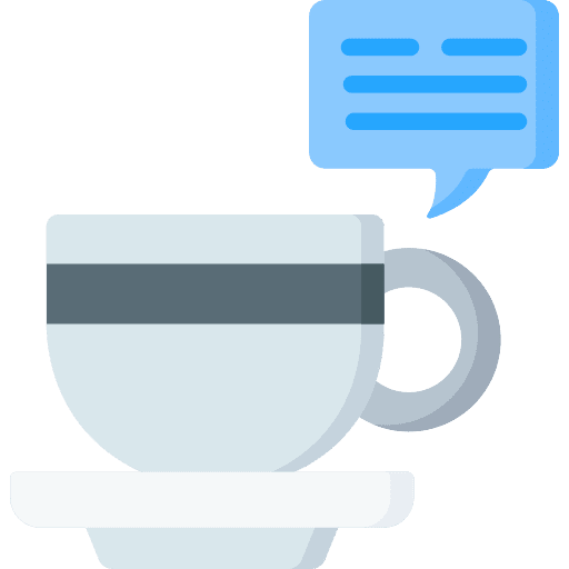 Coffee communications conversation chat icon Coffee communications conversation chat icon