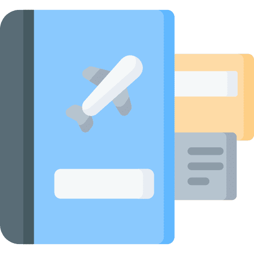 Passport document check mark valid icon Passport document check mark valid icon
