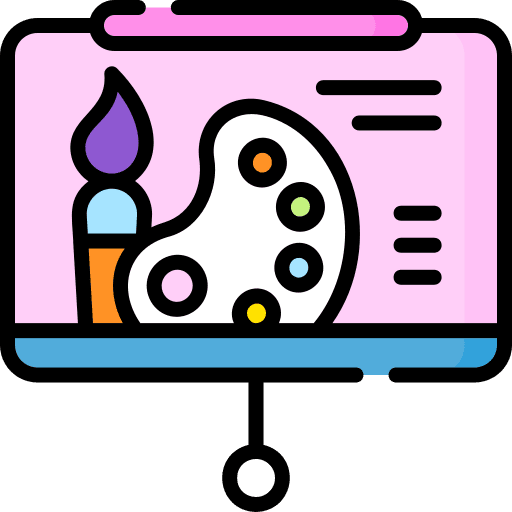 Presentation art paint palette presentation icon