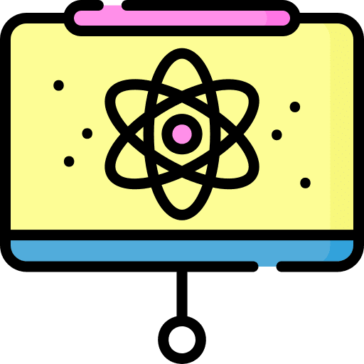 Presentation learn atom lesson icon