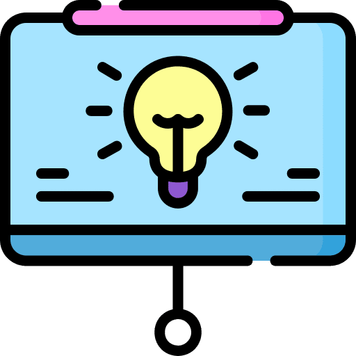 Presentation light business and finance light bulb icon