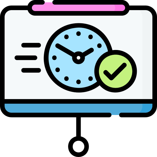 Presentation clock school lecture icon Presentation clock school lecture icon