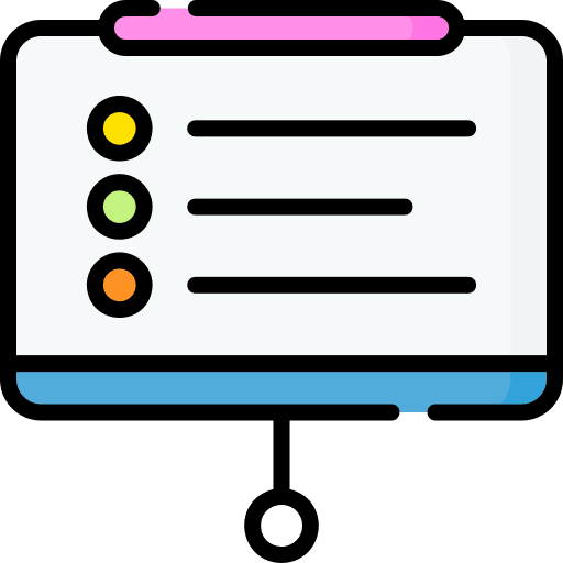 Presentation list bullet points education icon Presentation list bullet points education icon