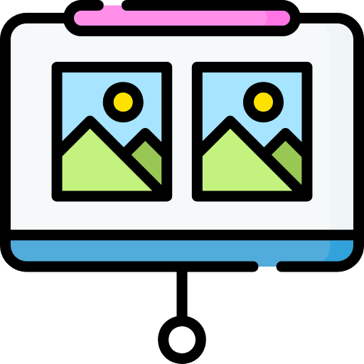 Presentation screen photograph presentation icon Presentation screen photograph presentation icon