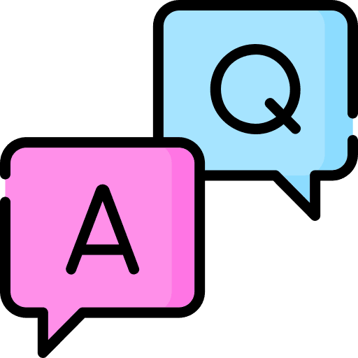 Q&a news interview conversation icon Q&a news interview conversation icon