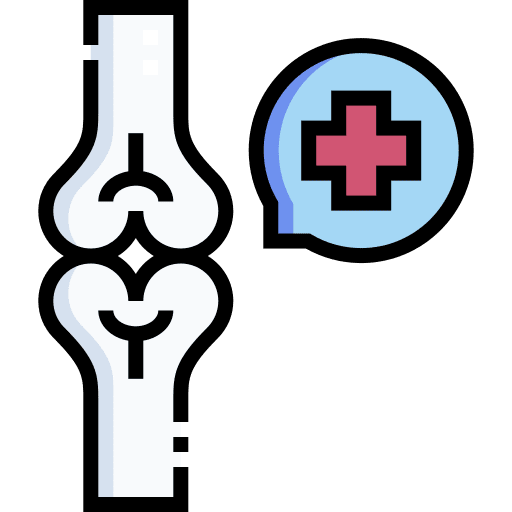 Bones knee skeleton joint icon
