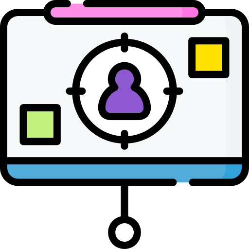 Presentation focus target education icon Presentation focus target education icon