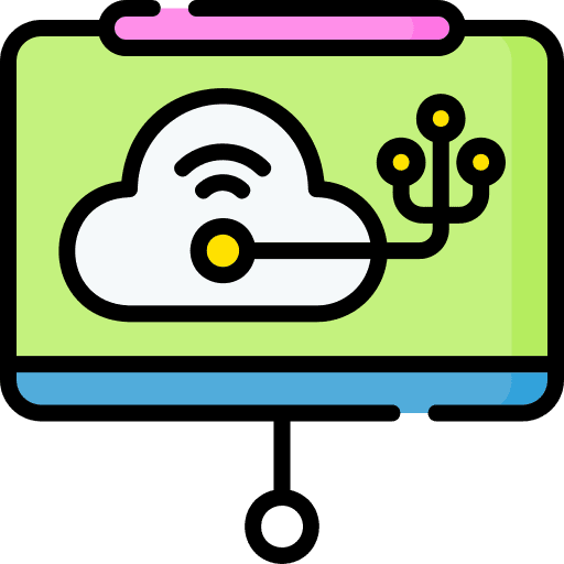 Presentation iot presentation cloud icon Presentation iot presentation cloud icon