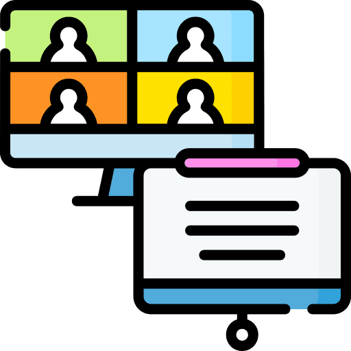 Presentation video conference communications speech bubble icon Presentation video conference communications speech bubble icon
