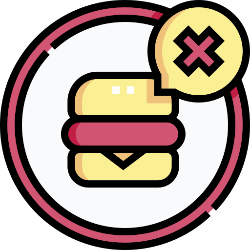 Diet no burger no fast food menu icon Diet no burger no fast food menu icon