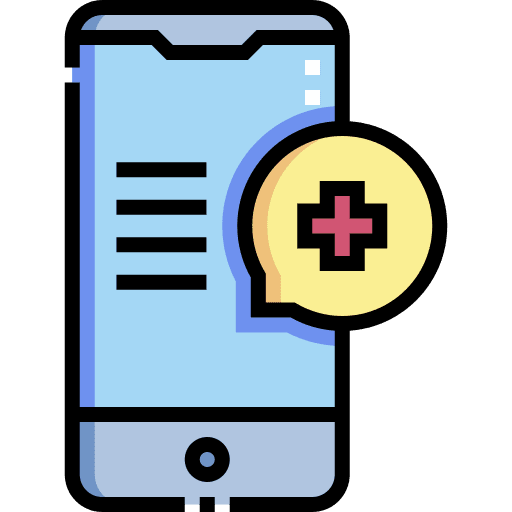 Medical app healthcare and medical medical assistance online icon Medical app healthcare and medical medical assistance online icon