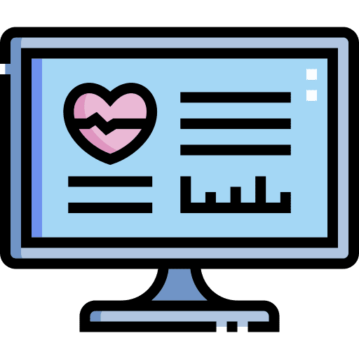 Monitor health clinic hospital icon Monitor health clinic hospital icon