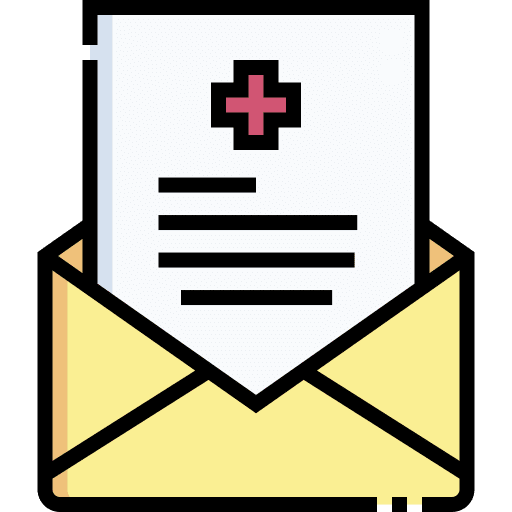 Medical report mail medical report communications icon Medical report mail medical report communications icon