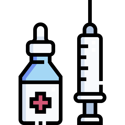 Vaccine syringe bottle healthcare and medical icon Vaccine syringe bottle healthcare and medical icon