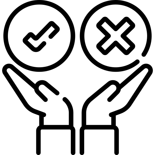 Decision making options choice organization icon