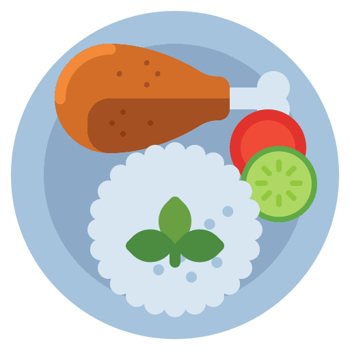 Chicken rice kabsa dish food and restaurant icon