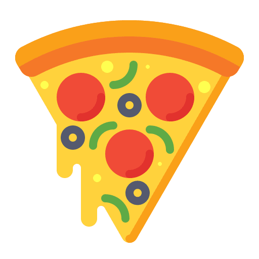 Pizza traditional food and restaurant cuisine icon