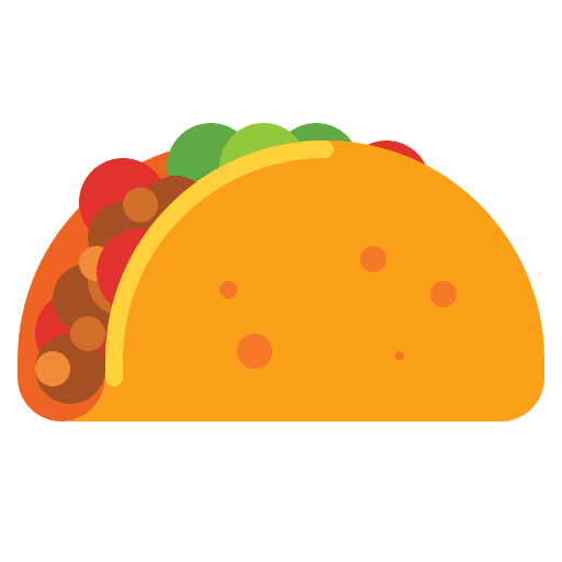 Tacos food and restaurant traditional cuisine icon