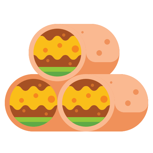 Burrito meat food and restaurant mexican food icon