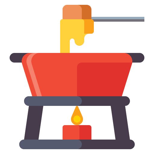Fondue eating fondue cooking icon