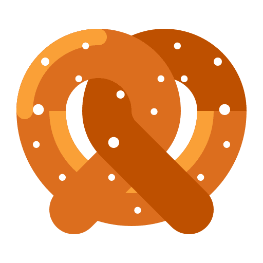 Pretzel bakery eating sweet icon