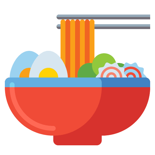 Ramen noodles yakisoba oriental food icon
