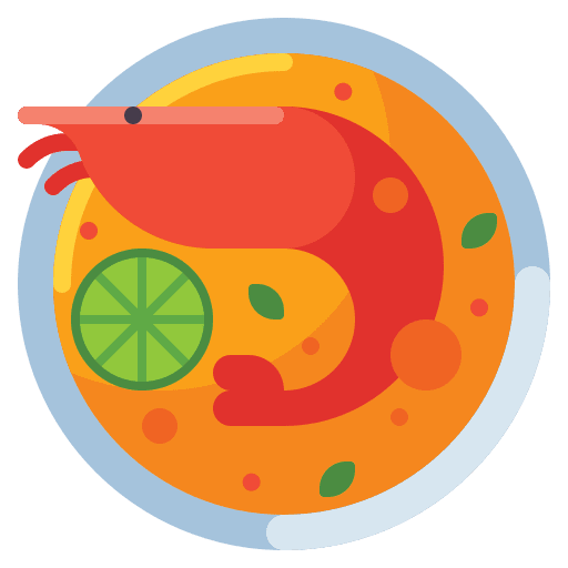Tom yum thai food tom yum cuisine icon