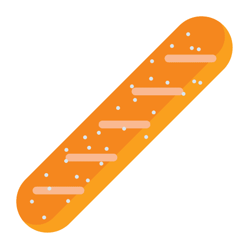 Baguette eating gastronomy bread icon