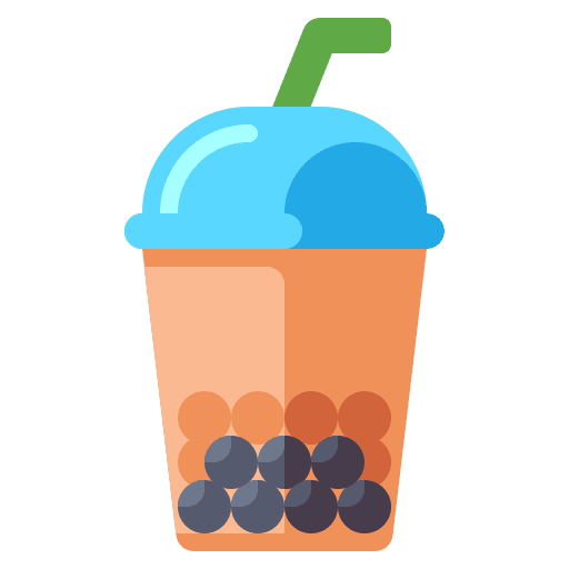 Boba boba ice tea plastic cup icon
