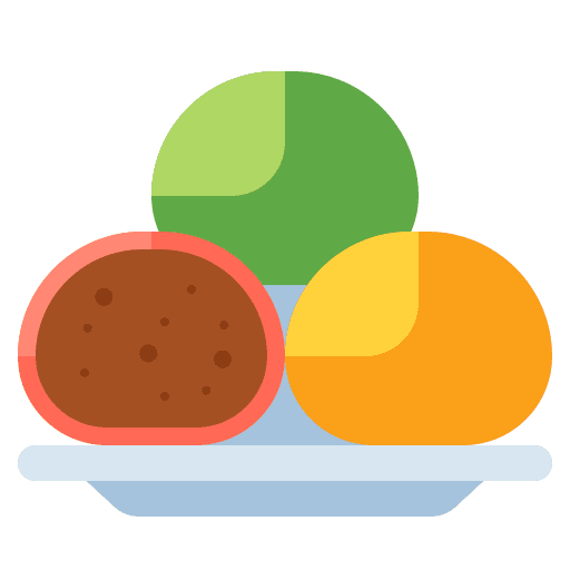 Mochi cuisine traditional nutrition icon