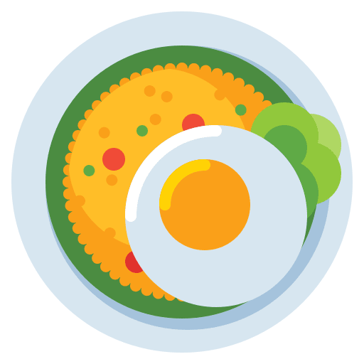 Nasi goreng food and restaurant traditional fried rice icon