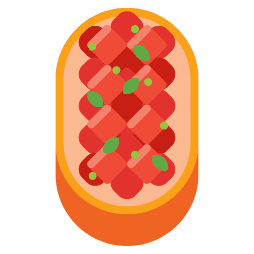 Bruschetta food and restaurant italian food tomato icon