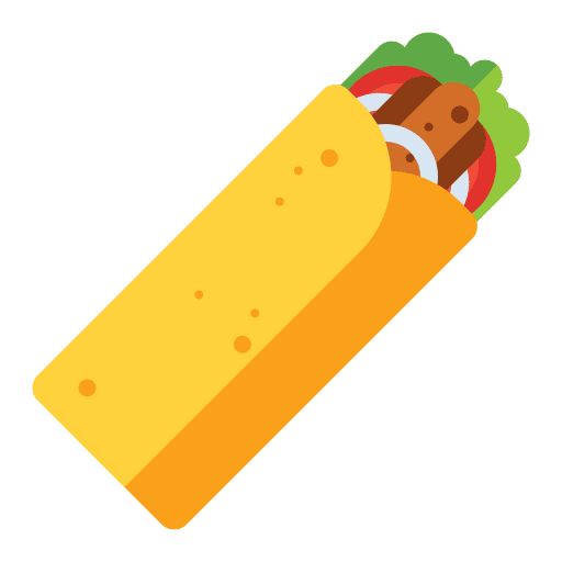 Kebab roll fast food food and restaurant icon