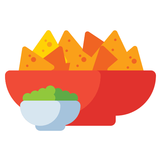 Nachos junk food traditional mexican food icon