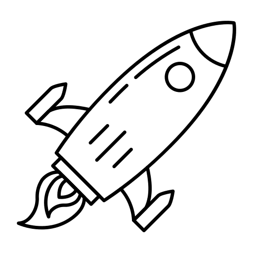 Rocket rocket transportation spacecraft icon